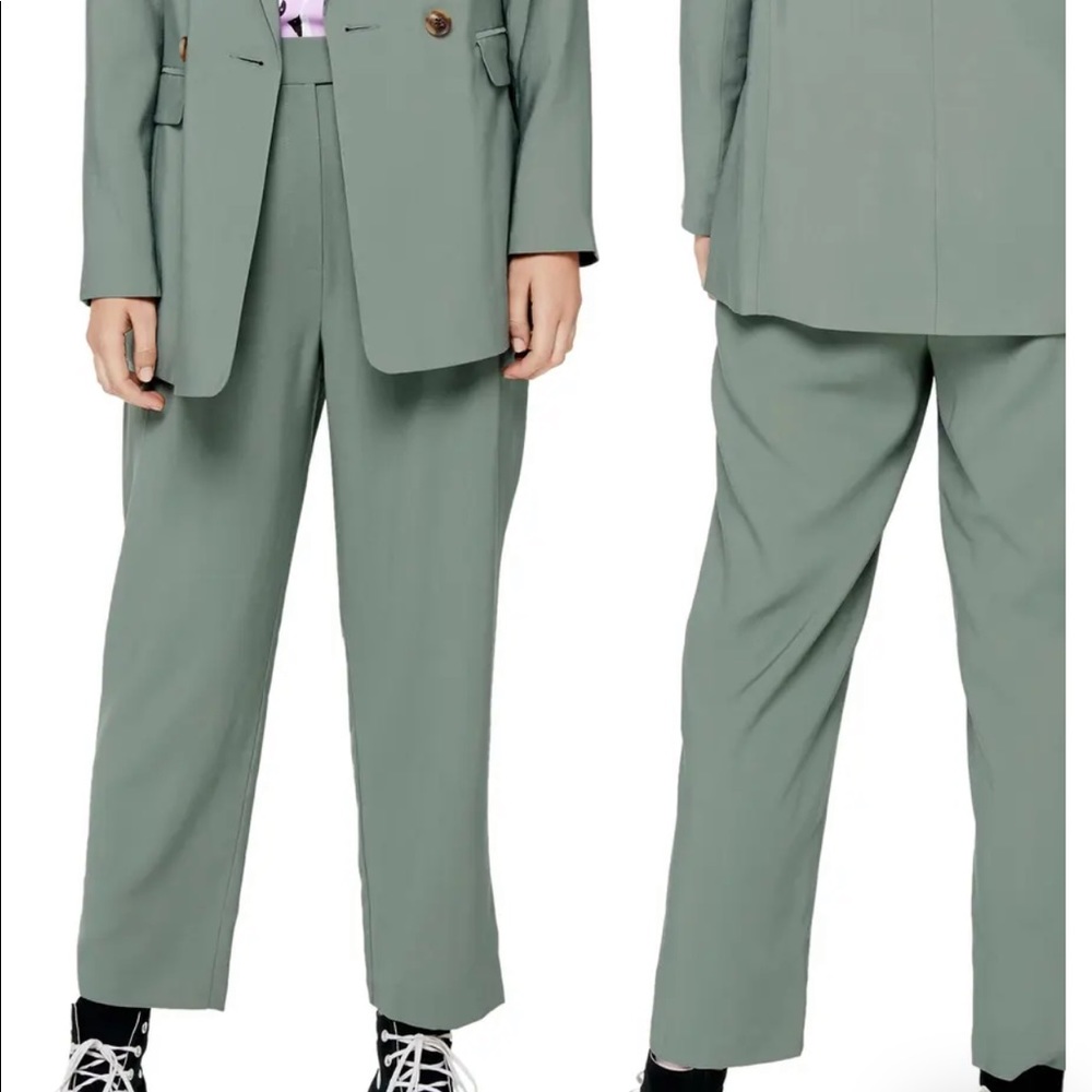 Topshop Pleated Cigarette Trousers